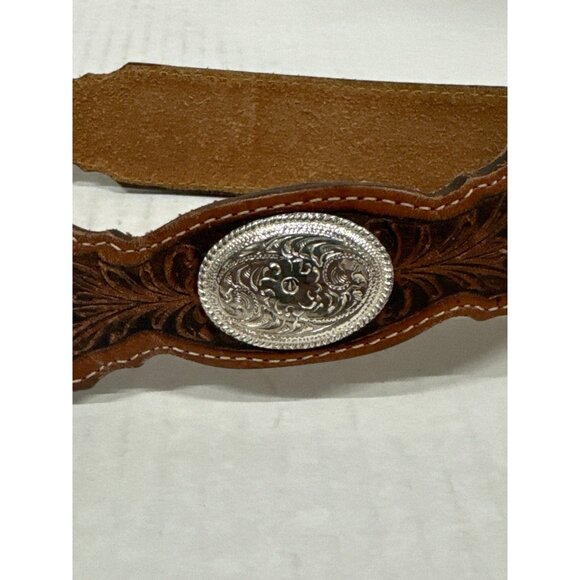 Tony Lama Mens tooled leather filigreed belt size 40 - Picture 3 of 7